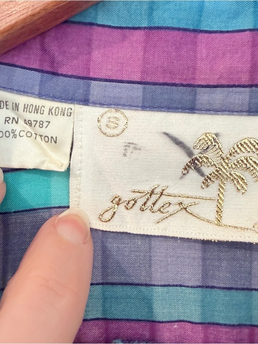 Vintage Gottex Plaid Shirt Dress Cotton Preppy Coastal Core Pockets Womens S - Picture 6 of 9